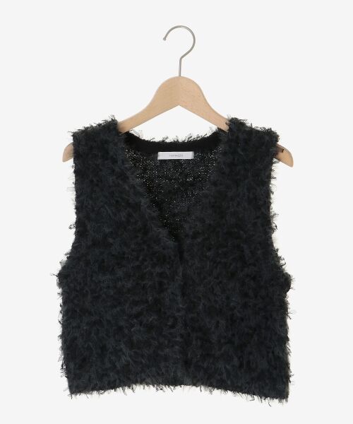 le.coeur blanc / ルクールブラン ベスト | TORRAZZO DONNAチュール×シャギーニットベスト | 詳細12