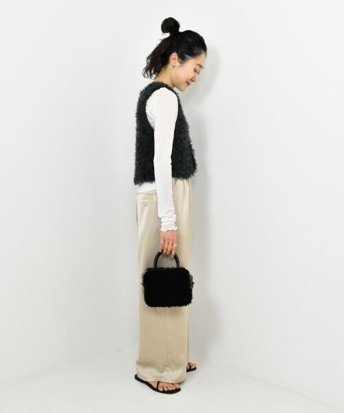 le.coeur blanc / ルクールブラン ベスト | TORRAZZO DONNAチュール×シャギーニットベスト | 詳細19