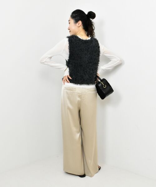 le.coeur blanc / ルクールブラン ベスト | TORRAZZO DONNAチュール×シャギーニットベスト | 詳細20