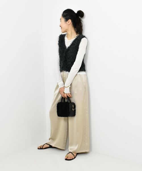 le.coeur blanc / ルクールブラン ベスト | TORRAZZO DONNAチュール×シャギーニットベスト | 詳細22