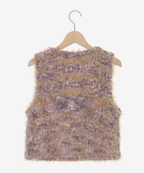 le.coeur blanc / ルクールブラン ベスト | TORRAZZO DONNAチュール×シャギーニットベスト | 詳細24