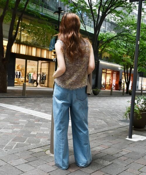 le.coeur blanc / ルクールブラン ベスト | TORRAZZO DONNAチュール×シャギーニットベスト | 詳細8