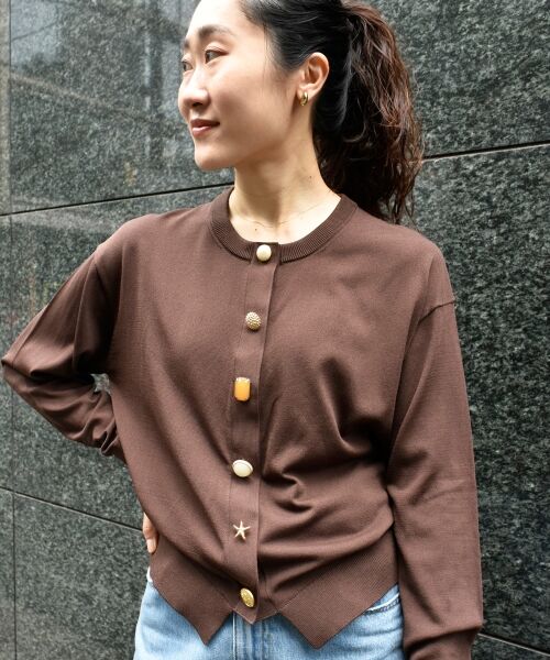 le.coeur blanc / ルクールブラン カーディガン・ボレロ | TORRAZZO DONNA ビジューカーディガン | 詳細13