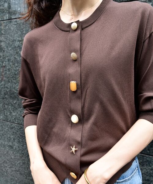 le.coeur blanc / ルクールブラン カーディガン・ボレロ | TORRAZZO DONNA ビジューカーディガン | 詳細15