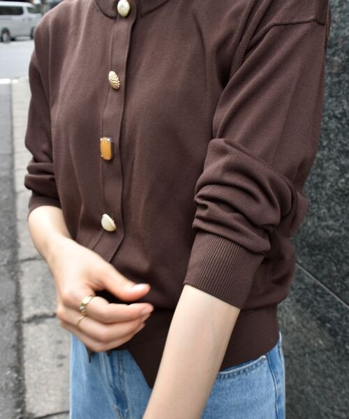 le.coeur blanc / ルクールブラン カーディガン・ボレロ | TORRAZZO DONNA ビジューカーディガン | 詳細16