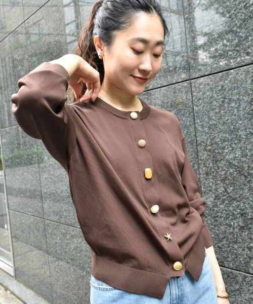le.coeur blanc / ルクールブラン カーディガン・ボレロ | TORRAZZO DONNA ビジューカーディガン | 詳細19