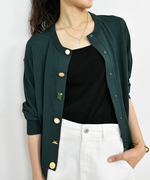 le.coeur blanc / ルクールブラン カーディガン・ボレロ | TORRAZZO DONNA ビジューカーディガン | 詳細3