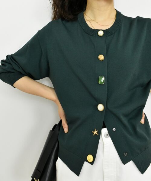 le.coeur blanc / ルクールブラン カーディガン・ボレロ | TORRAZZO DONNA ビジューカーディガン | 詳細4