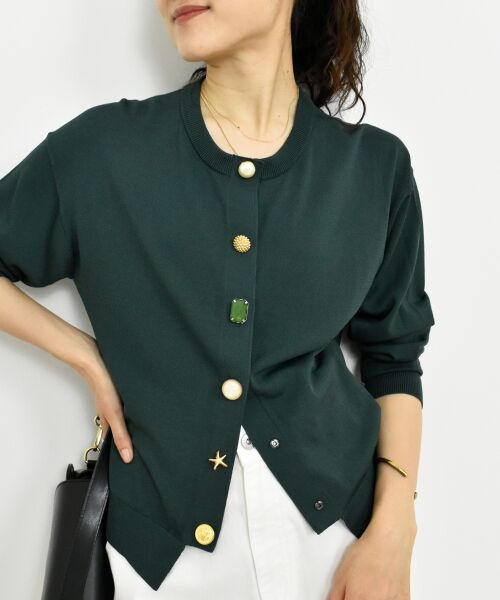 le.coeur blanc / ルクールブラン カーディガン・ボレロ | TORRAZZO DONNA ビジューカーディガン | 詳細6