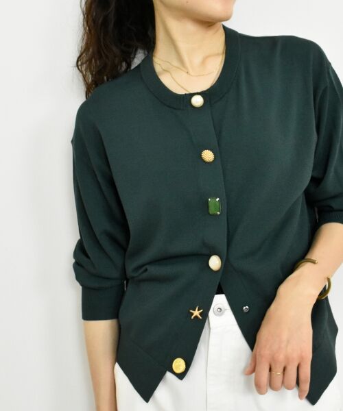 le.coeur blanc / ルクールブラン カーディガン・ボレロ | TORRAZZO DONNA ビジューカーディガン | 詳細7
