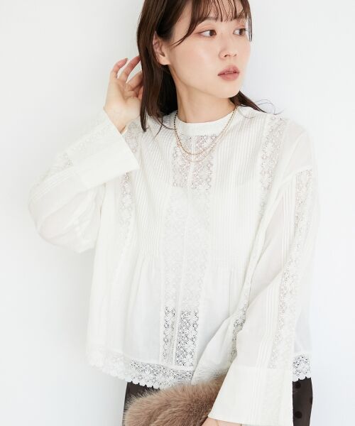 le.coeur blanc / ルクールブラン シャツ・ブラウス | 《手洗い可能》Fanaka別注リバーレースブラウス | 詳細2