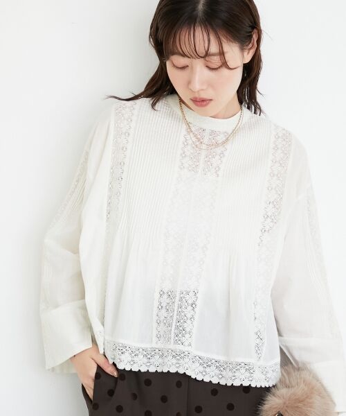 le.coeur blanc / ルクールブラン シャツ・ブラウス | 《手洗い可能》Fanaka別注リバーレースブラウス | 詳細4