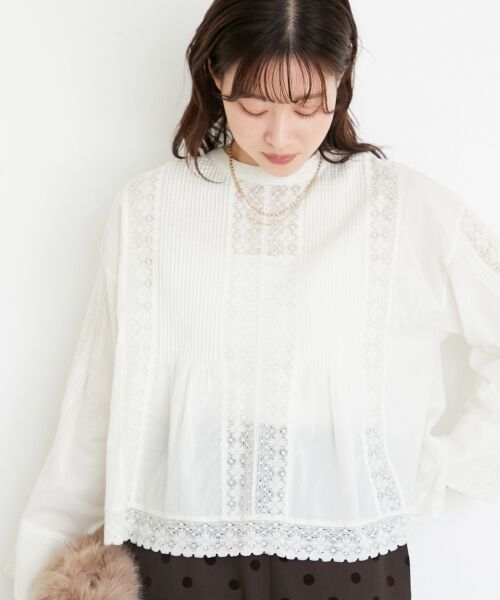 le.coeur blanc / ルクールブラン シャツ・ブラウス | 《手洗い可能》Fanaka別注リバーレースブラウス | 詳細5
