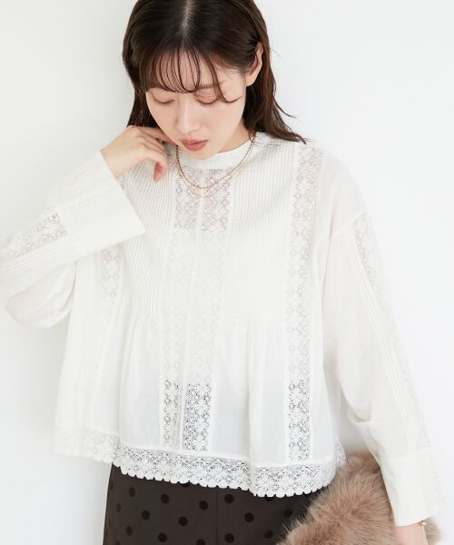 le.coeur blanc / ルクールブラン シャツ・ブラウス | 《手洗い可能》Fanaka別注リバーレースブラウス | 詳細6