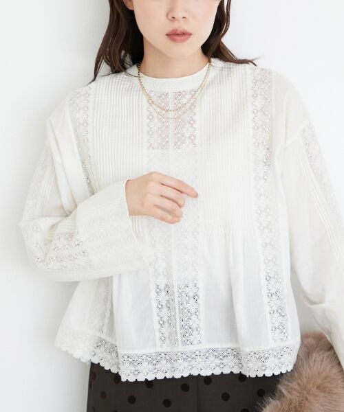 le.coeur blanc / ルクールブラン シャツ・ブラウス | 《手洗い可能》Fanaka別注リバーレースブラウス | 詳細7