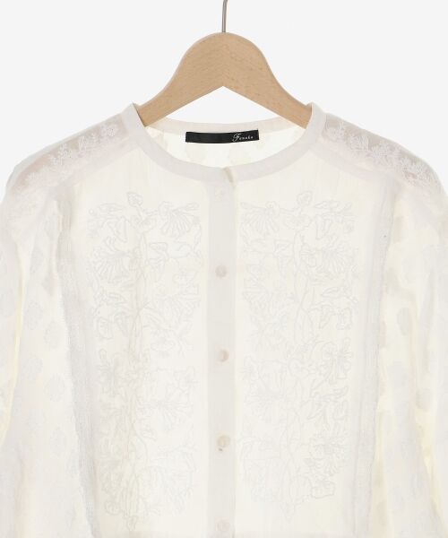le.coeur blanc / ルクールブラン シャツ・ブラウス | 《手洗い可能》Fanakaミックス刺しゅうレースブラウス | 詳細13