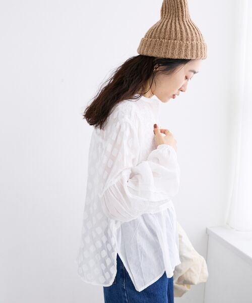 le.coeur blanc / ルクールブラン シャツ・ブラウス | 《手洗い可能》Fanakaミックス刺しゅうレースブラウス | 詳細2