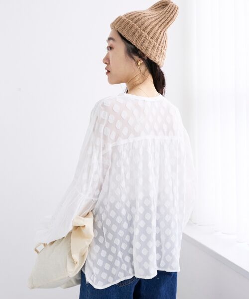 le.coeur blanc / ルクールブラン シャツ・ブラウス | 《手洗い可能》Fanakaミックス刺しゅうレースブラウス | 詳細3