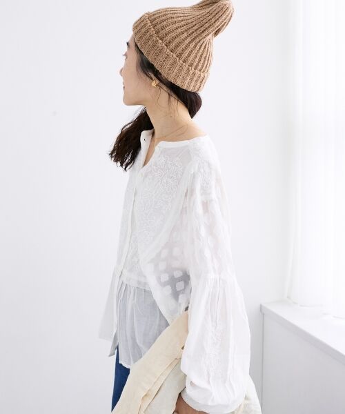 le.coeur blanc / ルクールブラン シャツ・ブラウス | 《手洗い可能》Fanakaミックス刺しゅうレースブラウス | 詳細4