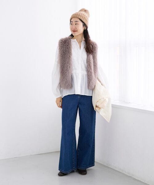 le.coeur blanc / ルクールブラン シャツ・ブラウス | 《手洗い可能》Fanakaミックス刺しゅうレースブラウス | 詳細6