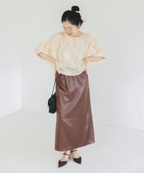 le.coeur blanc / ルクールブラン シャツ・ブラウス | TORRAZZO DONNAスパンコールドルマンブラウス | 詳細10