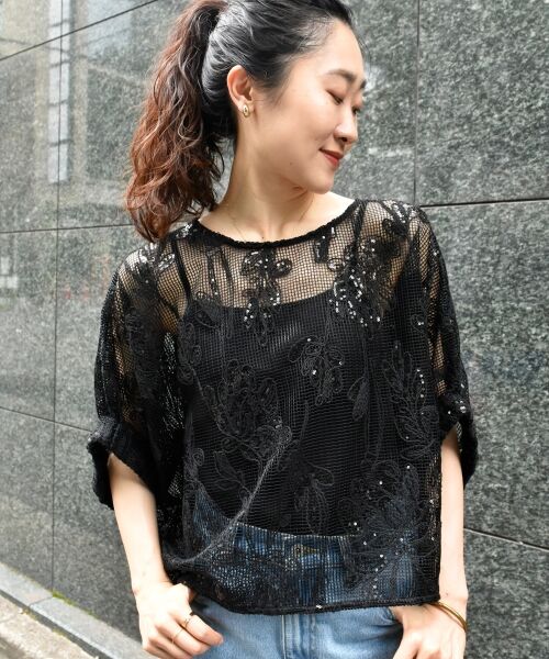 le.coeur blanc / ルクールブラン シャツ・ブラウス | TORRAZZO DONNAスパンコールドルマンブラウス | 詳細16
