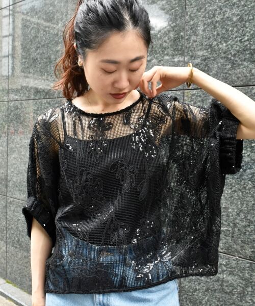 le.coeur blanc / ルクールブラン シャツ・ブラウス | TORRAZZO DONNAスパンコールドルマンブラウス | 詳細18