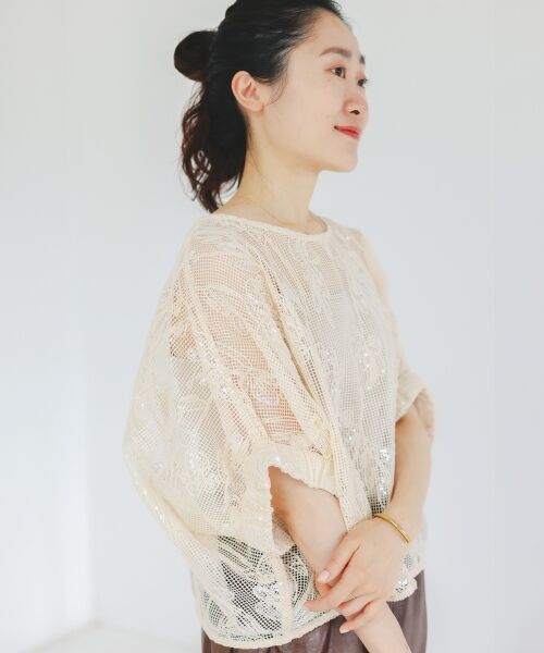 le.coeur blanc / ルクールブラン シャツ・ブラウス | TORRAZZO DONNAスパンコールドルマンブラウス | 詳細2