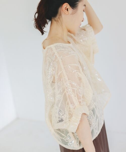 le.coeur blanc / ルクールブラン シャツ・ブラウス | TORRAZZO DONNAスパンコールドルマンブラウス | 詳細4