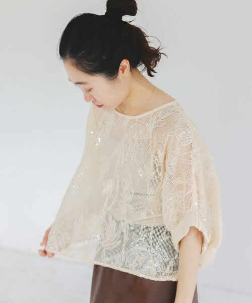 le.coeur blanc / ルクールブラン シャツ・ブラウス | TORRAZZO DONNAスパンコールドルマンブラウス | 詳細7