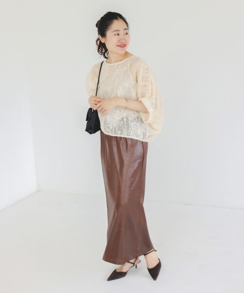 le.coeur blanc / ルクールブラン シャツ・ブラウス | TORRAZZO DONNAスパンコールドルマンブラウス | 詳細8