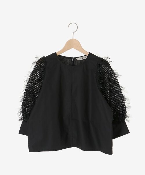 le.coeur blanc / ルクールブラン シャツ・ブラウス | TORRAZZO DONNA袖チュールブラウス | 詳細1