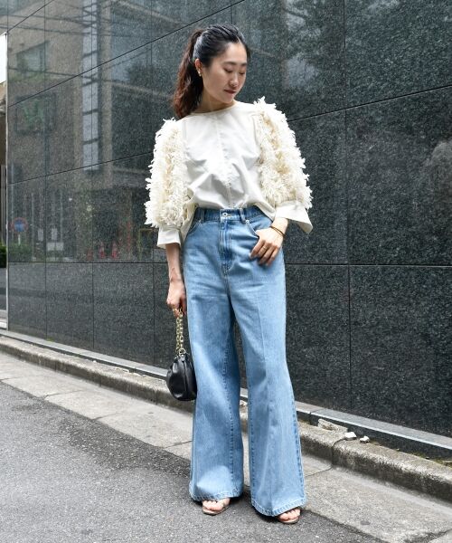 le.coeur blanc / ルクールブラン シャツ・ブラウス | TORRAZZO DONNA袖チュールブラウス | 詳細19