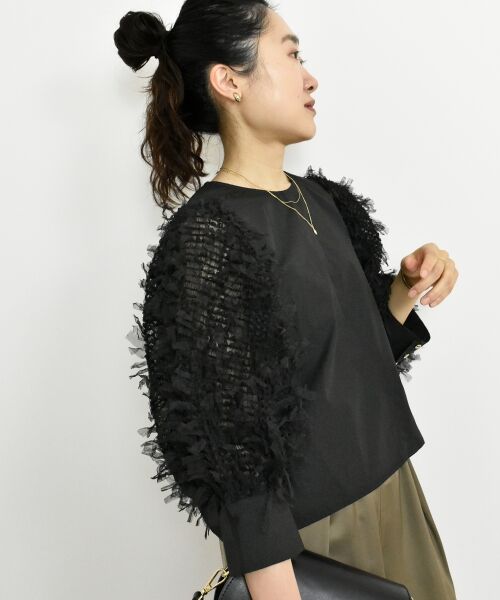 le.coeur blanc / ルクールブラン シャツ・ブラウス | TORRAZZO DONNA袖チュールブラウス | 詳細2