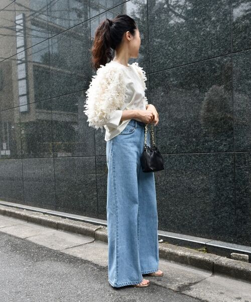 le.coeur blanc / ルクールブラン シャツ・ブラウス | TORRAZZO DONNA袖チュールブラウス | 詳細20