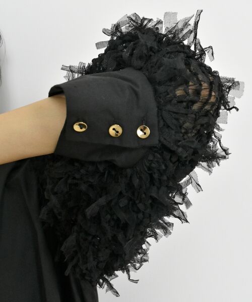 le.coeur blanc / ルクールブラン シャツ・ブラウス | TORRAZZO DONNA袖チュールブラウス | 詳細5