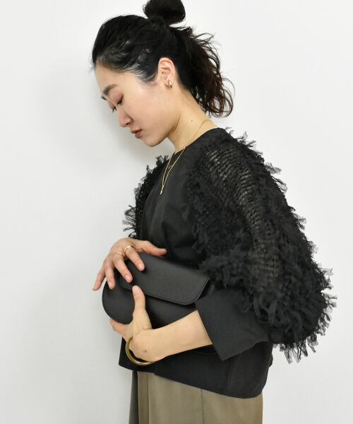 le.coeur blanc / ルクールブラン シャツ・ブラウス | TORRAZZO DONNA袖チュールブラウス | 詳細6