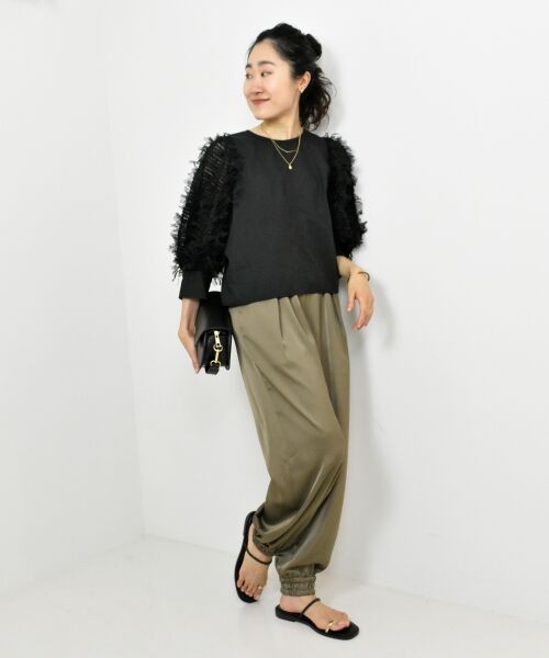 le.coeur blanc / ルクールブラン シャツ・ブラウス | TORRAZZO DONNA袖チュールブラウス | 詳細7