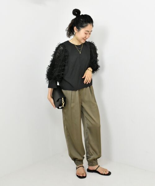 le.coeur blanc / ルクールブラン シャツ・ブラウス | TORRAZZO DONNA袖チュールブラウス | 詳細8