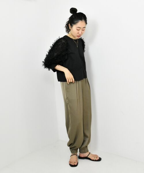 le.coeur blanc / ルクールブラン シャツ・ブラウス | TORRAZZO DONNA袖チュールブラウス | 詳細9