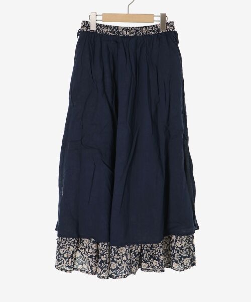 le.coeur blanc / ルクールブラン ロング・マキシ丈スカート | 《手洗い可能》Fanaka別注フラワー×ストライプスカート | 詳細23