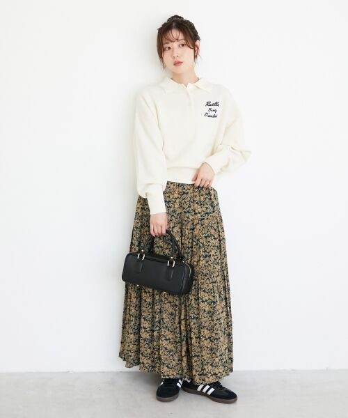 le.coeur blanc / ルクールブラン ロング・マキシ丈スカート | 《手洗い可能》Fanaka別注フラワープリントスカート | 詳細2