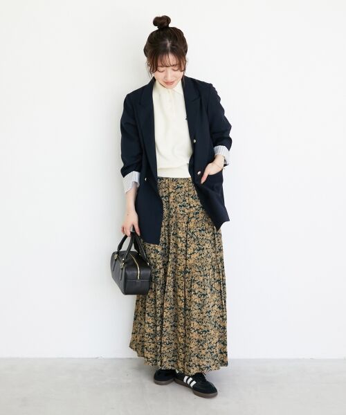 le.coeur blanc / ルクールブラン ロング・マキシ丈スカート | 《手洗い可能》Fanaka別注フラワープリントスカート | 詳細6