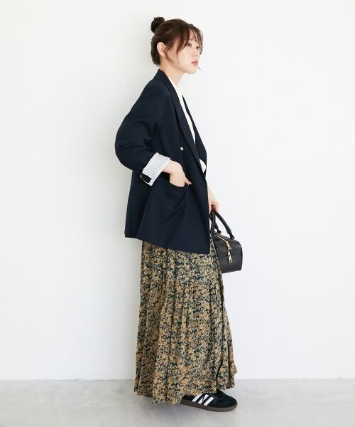 le.coeur blanc / ルクールブラン ロング・マキシ丈スカート | 《手洗い可能》Fanaka別注フラワープリントスカート | 詳細7