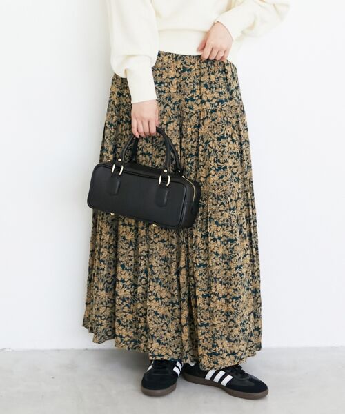 le.coeur blanc / ルクールブラン ロング・マキシ丈スカート | 《手洗い可能》Fanaka別注フラワープリントスカート | 詳細8