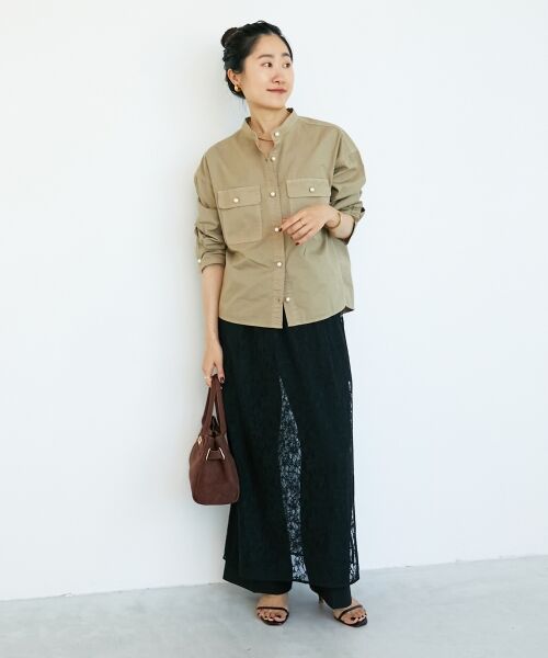 le.coeur blanc / ルクールブラン ロング・マキシ丈スカート | ElisaNovelliレースラップスカート | 詳細2