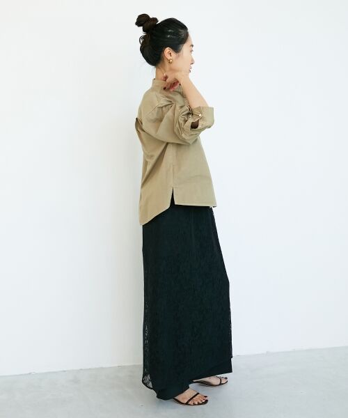 le.coeur blanc / ルクールブラン ロング・マキシ丈スカート | ElisaNovelliレースラップスカート | 詳細4