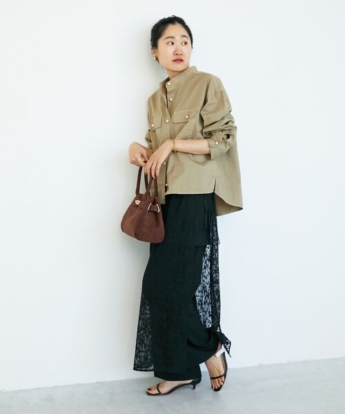 le.coeur blanc / ルクールブラン ロング・マキシ丈スカート | ElisaNovelliレースラップスカート | 詳細6