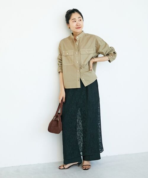 le.coeur blanc / ルクールブラン ロング・マキシ丈スカート | ElisaNovelliレースラップスカート | 詳細7