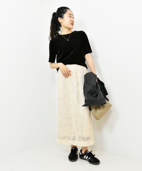 le.coeur blanc / ルクールブラン ロング・マキシ丈スカート | TORRAZZO DONNAスパンコールスカート | 詳細12